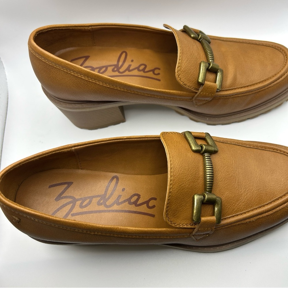 Zodiac Gemma Women’s Size 10 Chestnut Lug Sole Loafers- New without box - Picture 8 of 14
